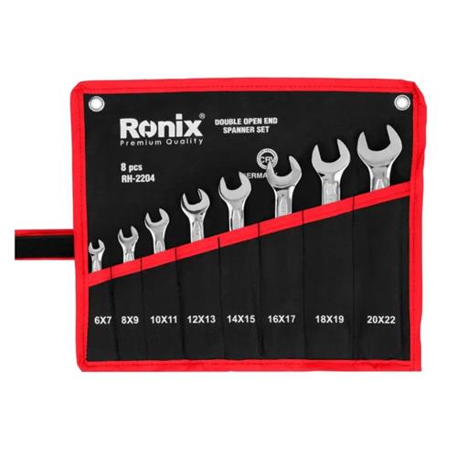 آچار سری 8 عددی دو سر تخت کیفی رونیکس RH-2204